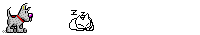 An Animated gif of a dog chasing after a cat.